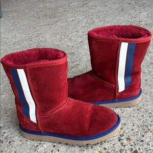 UGG Kids Red and Blue Boots